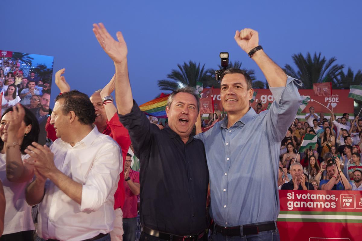 Espadas y Sánchez en el cierre de campaña.