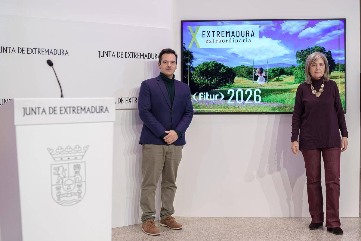 Presentación de la programación de Fitur, este jueves, en Mérida.