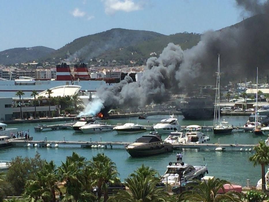 Explosión de un barco en Ibiza