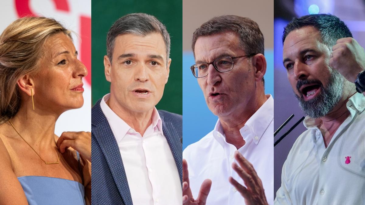 Los cuatro candidatos a la presidencia del Gobierno