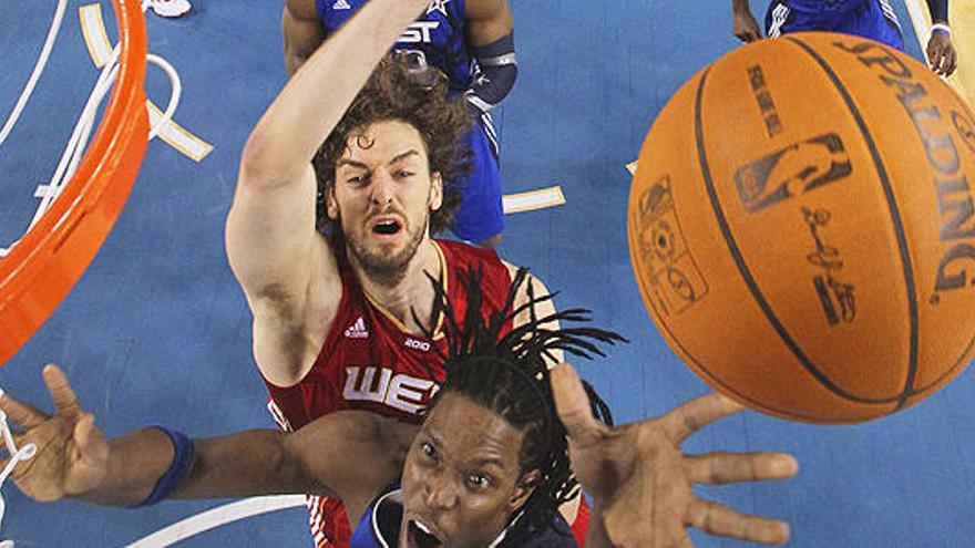 Gasol, en un lance del partido.