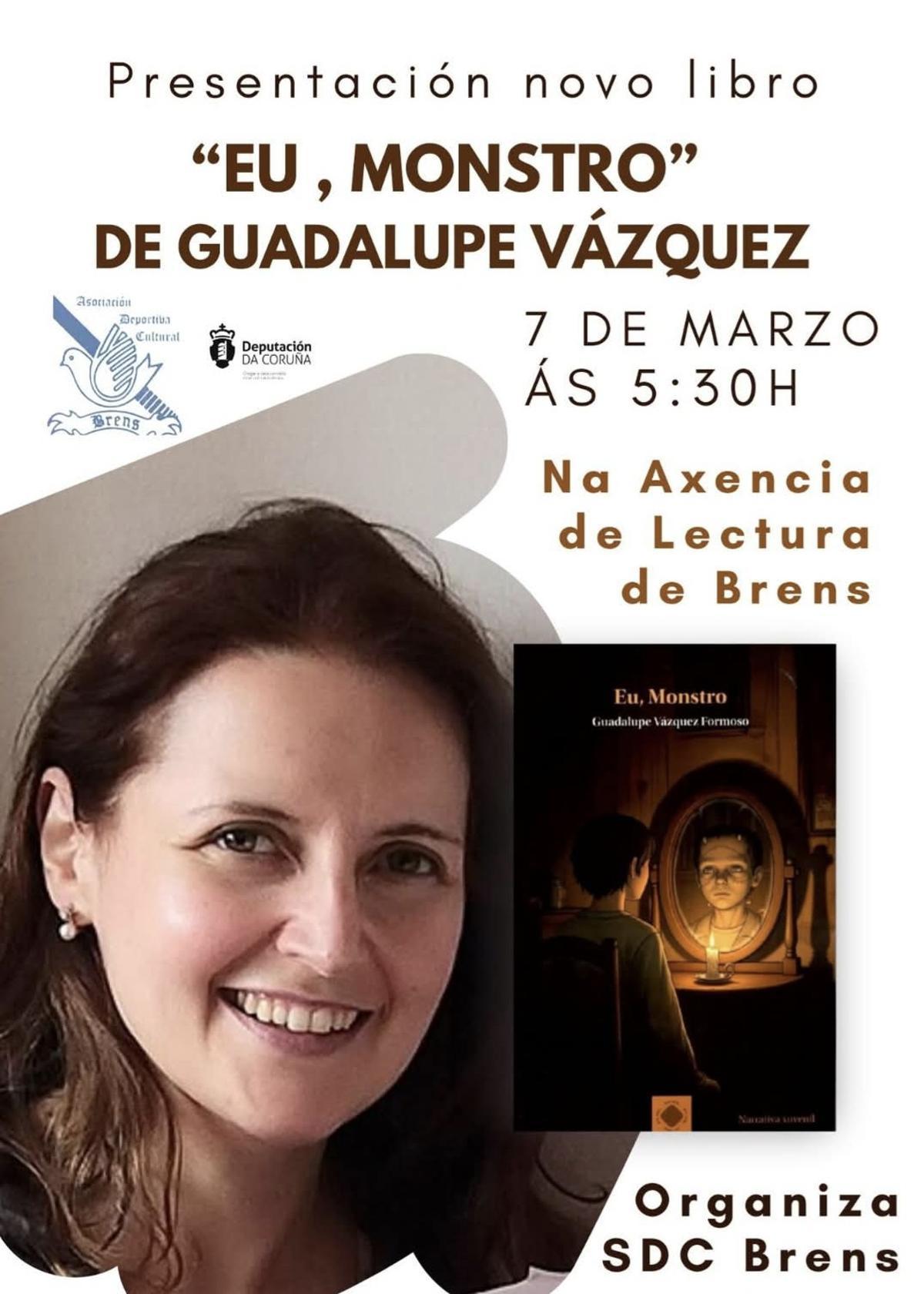 Cartel promocional do encontro literario en Brens.