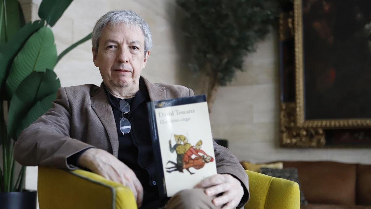 El escritor mexicano David Toscana, este jueves en Zaragoza.