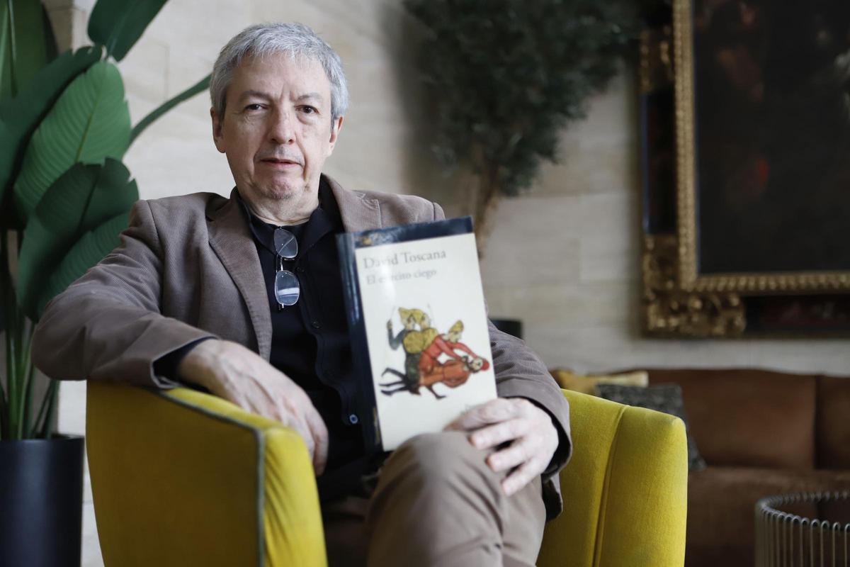 El escritor mexicano David Toscana, este jueves en Zaragoza.