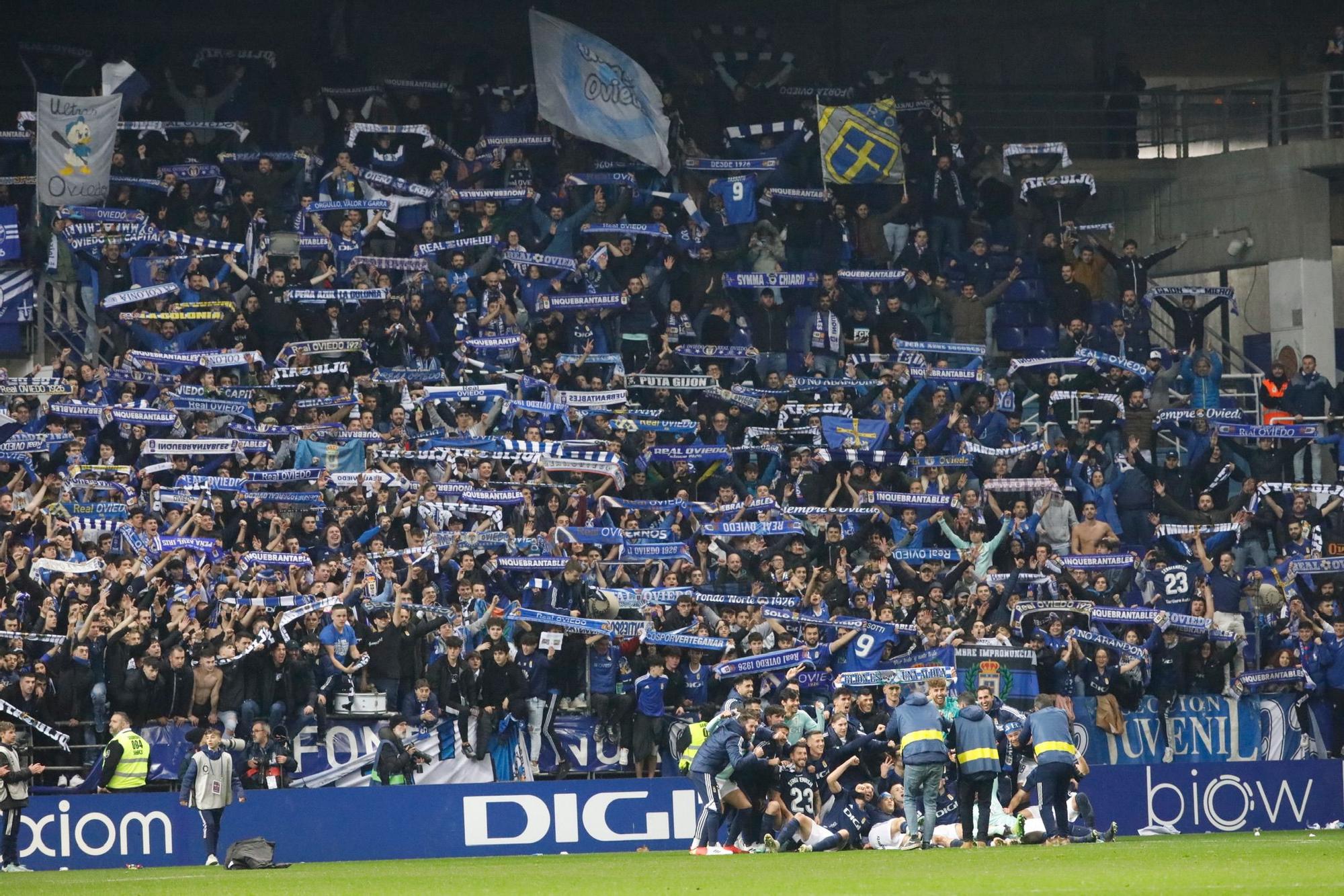 En imágenes: así se vivió el derbi en el Tartiere