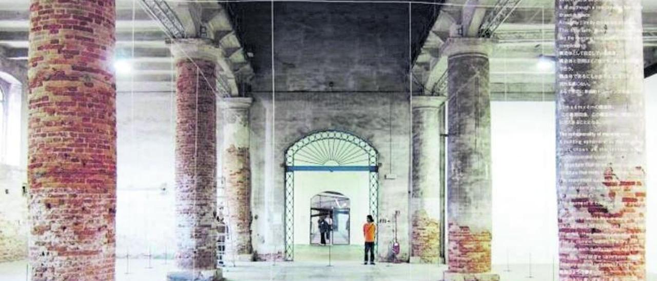 Junya Ishigami, en su instalación en la Bienal de Arquitectura de Venecia en 2010.