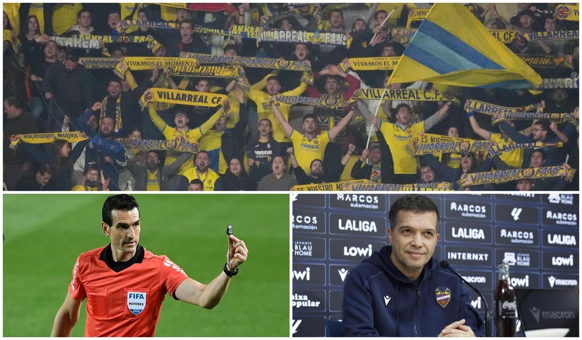 La afición del Villarreal no fallará en el Ciutat de València donde dirigirá un árbitro de la Comunitat en el duelo ante el Levante de Luís Castro.