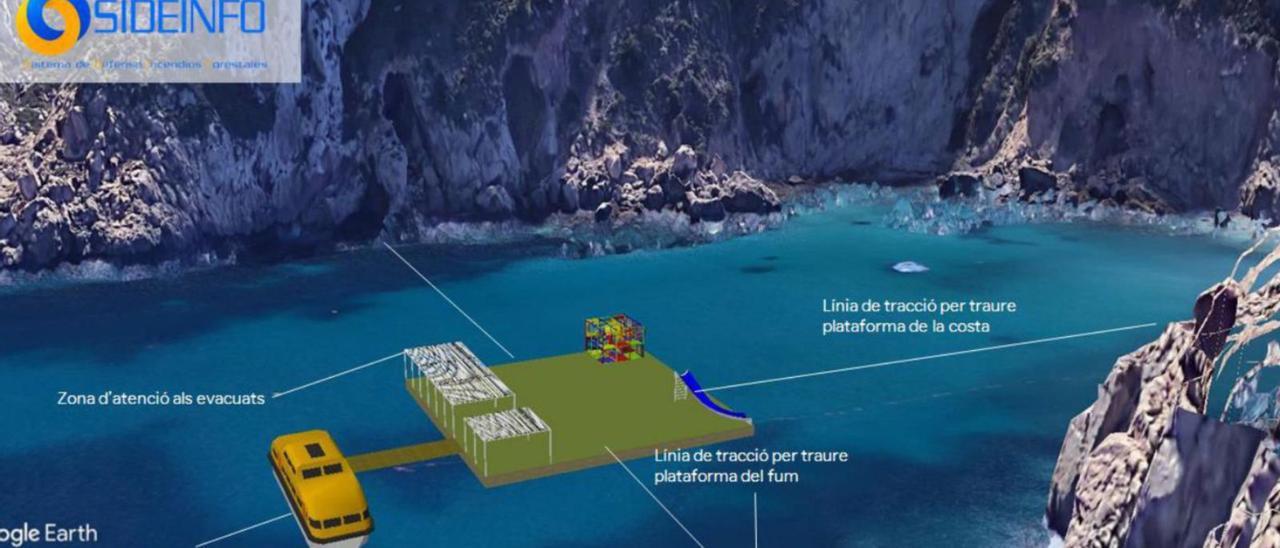 Luz verde a la plataforma flotante para escapar del fuego en la Granadella