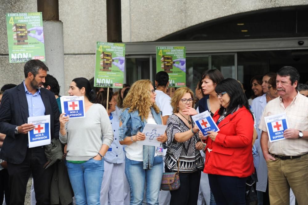 Trabajadores de salud se movilizan en O Salnés contra la pérdida del área sanitaria