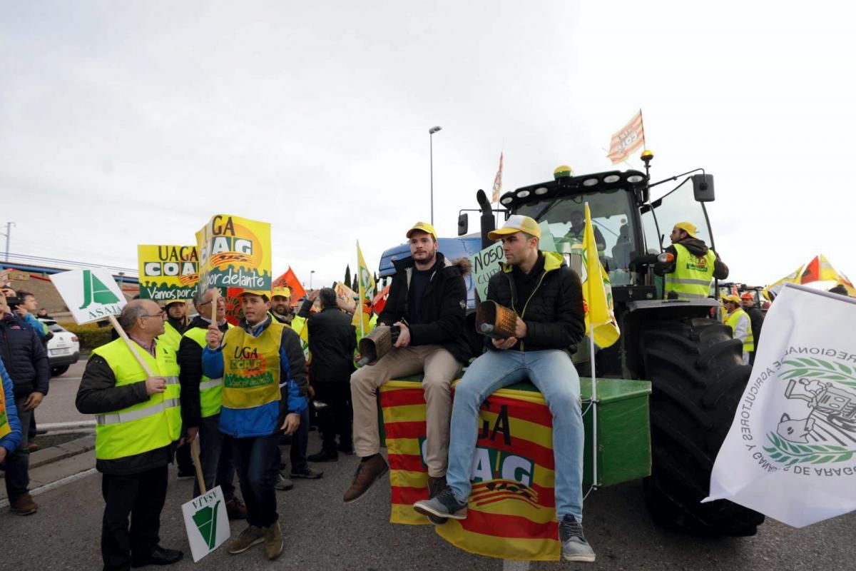 Manifestación de agricultores en Zaragoza