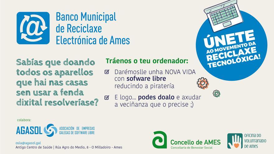 Campaña para reciclar viejos equipos informáticos que van a usar amesanos vulnerables