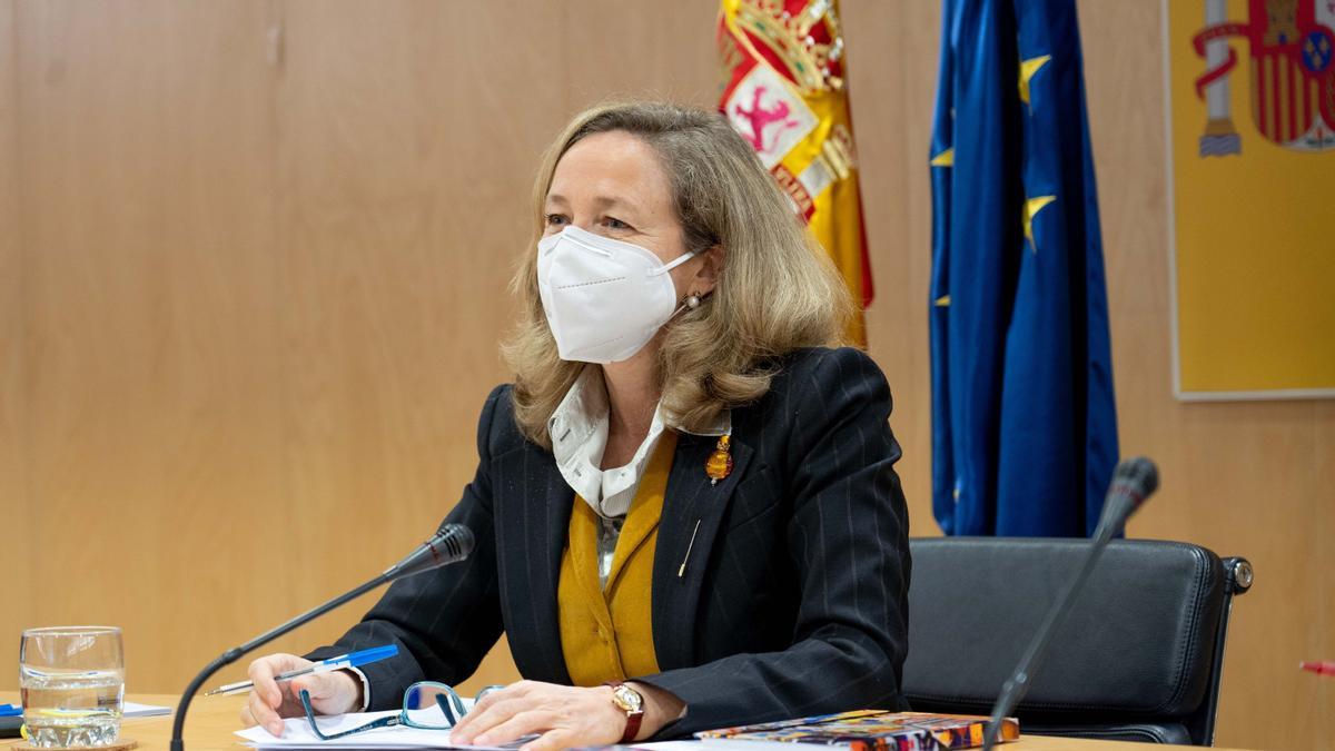 La vicepresidenta tercera del Gobierno y ministra de Asuntos Económicos y Transformación Digital, Nadia Calviño.