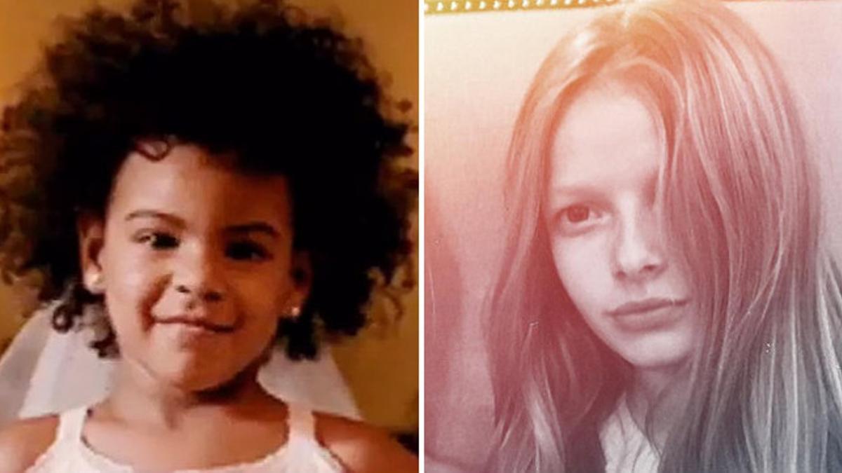 Blue Ivy y Apple, en recientes fotos publicadas por sus madres en sus perfiles sociales.