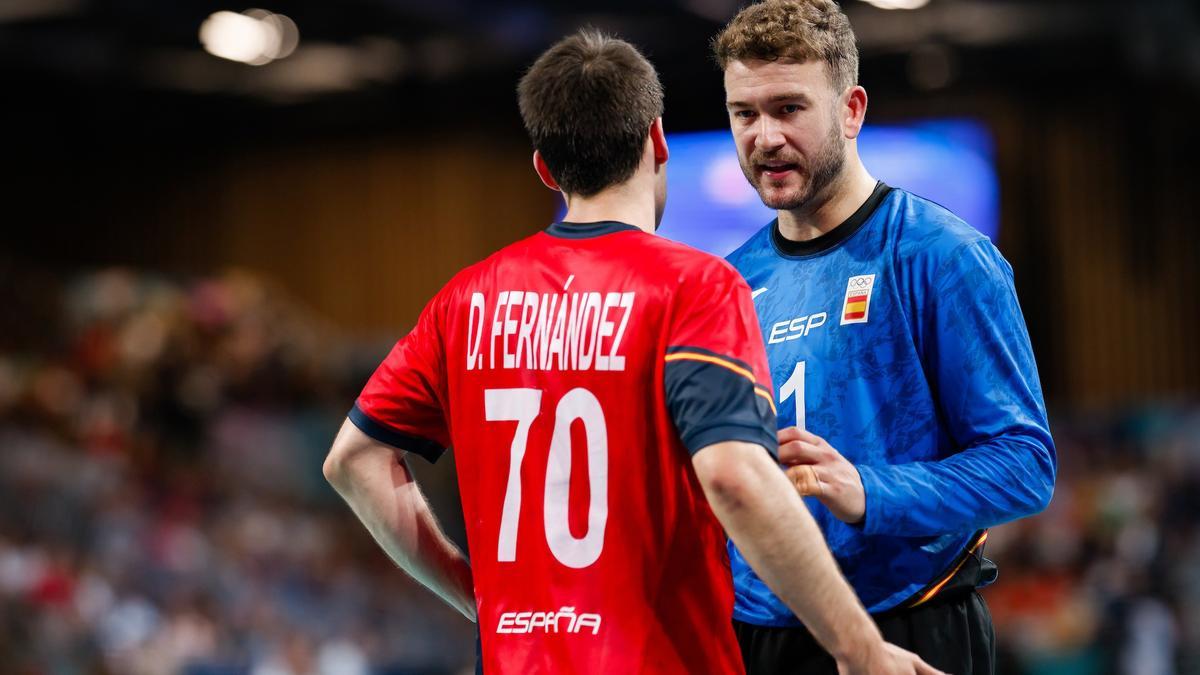 Pérez de Vargas y Dani Fernández en un partido de los Hispanos.