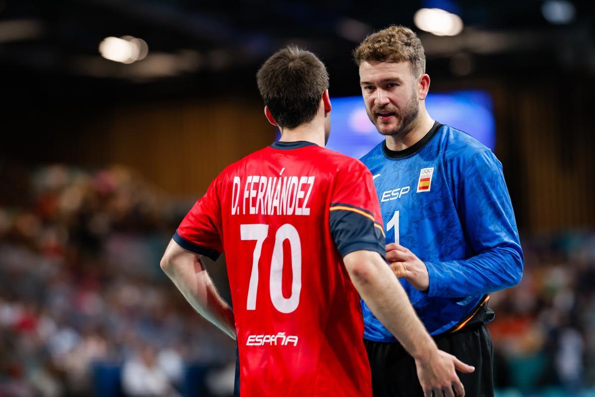 Pérez de Vargas y Dani Fernández en un partido de los Hispanos.