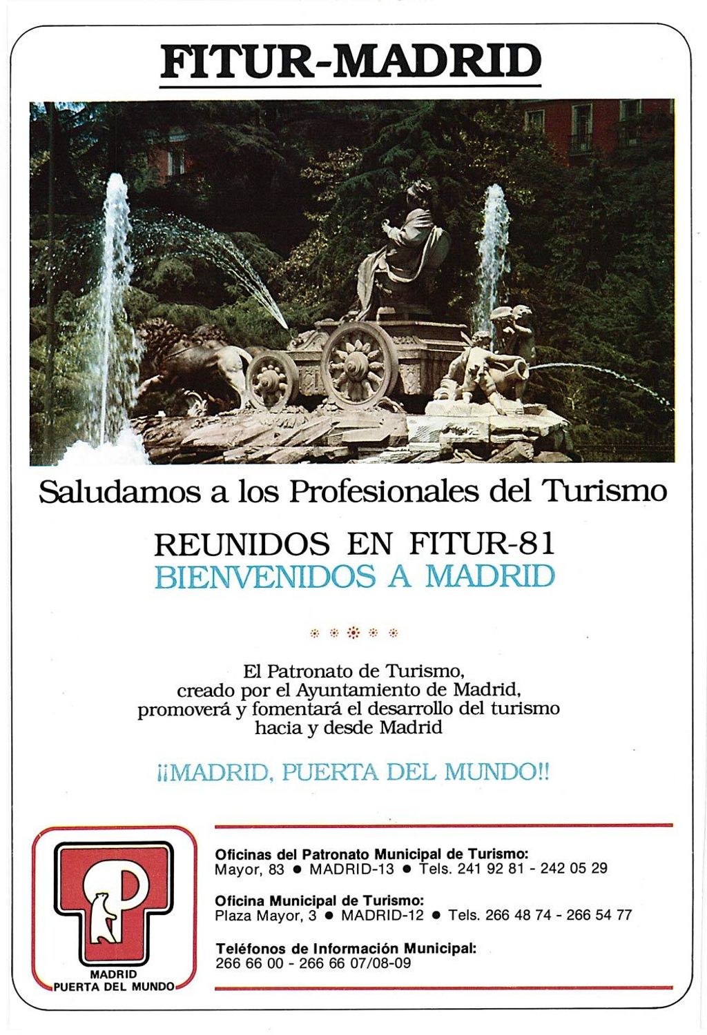 Publicidad de FITUR aparecida en la revista VIAJAR