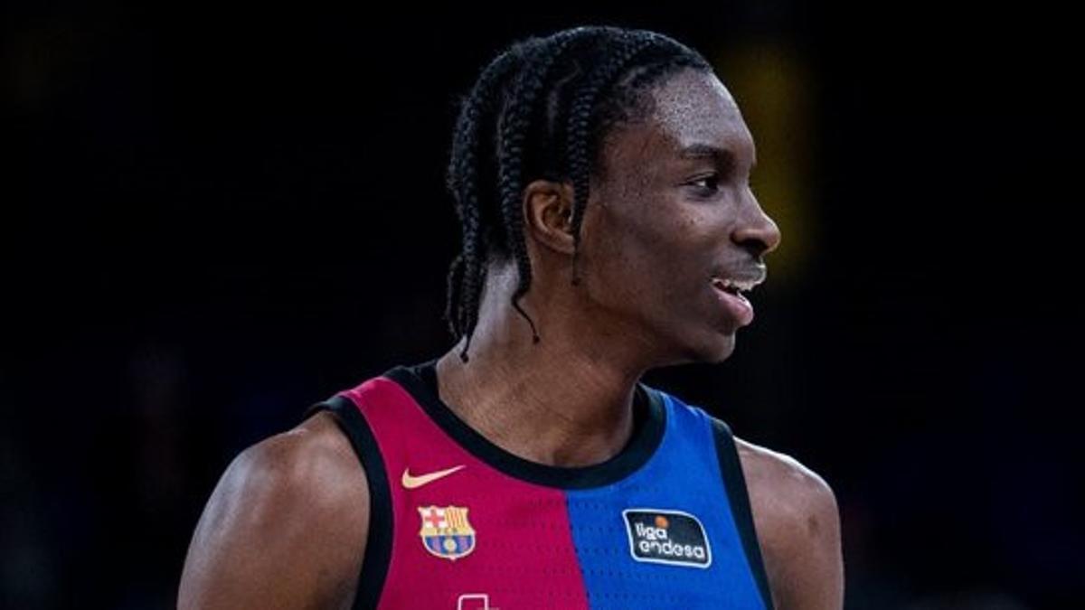 Dame Sarr, en el partido de este domingo en el Palau.