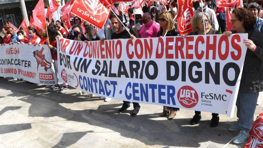 La huelga de los ‘contact center’ alcanza el 90% de seguimiento en A Coruña