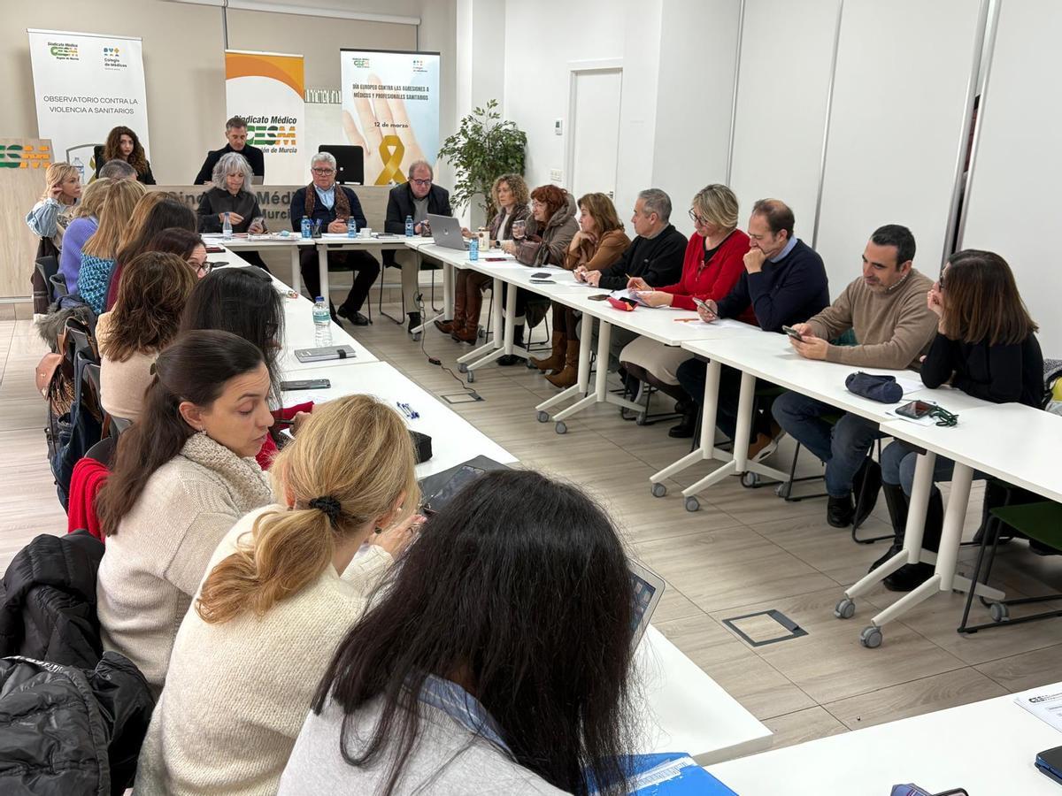 Reunión del Comité Ejecutivo de CESM Murcia que ha suscrito el secundar la huelga.