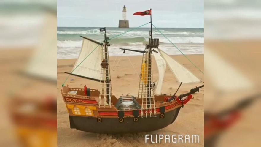 Un barco pirata de Playmobil lanzado desde Canarias cruza el Atlántico hasta Sudamérica