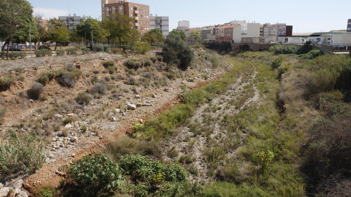 Zona del Riu Sec que estará afectada por las obras este mismo mes en Castelló.