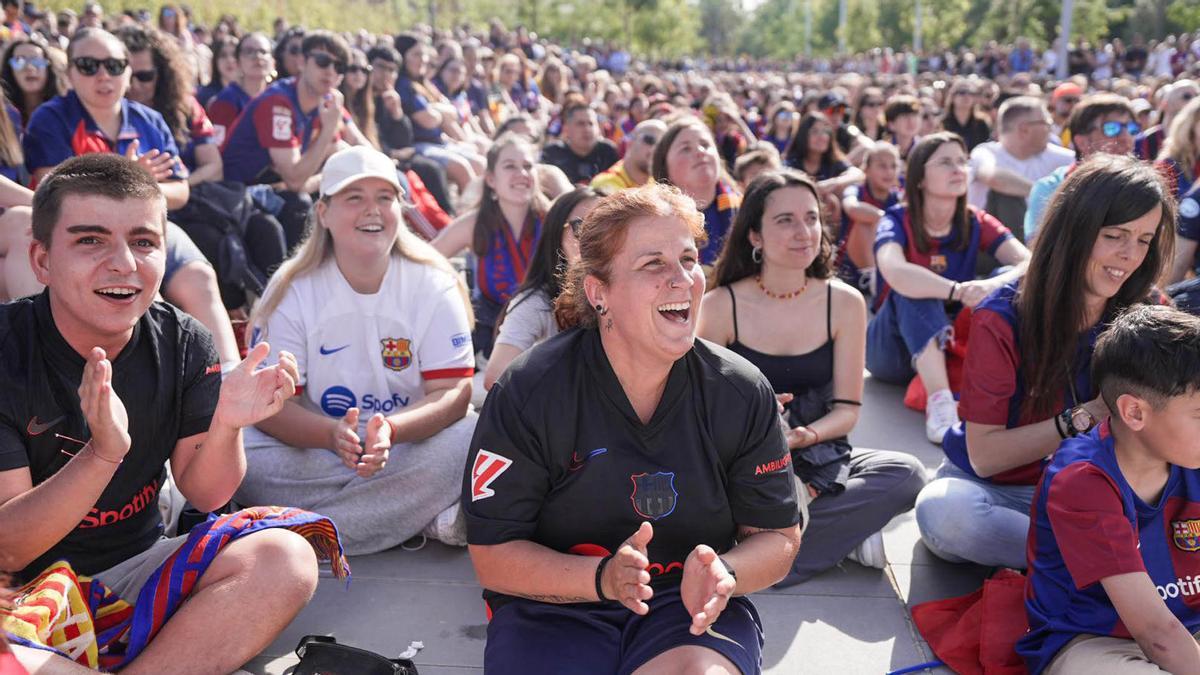 Ambiente en Barcelona por la  final de la Champions femenina Barça-Arsenal