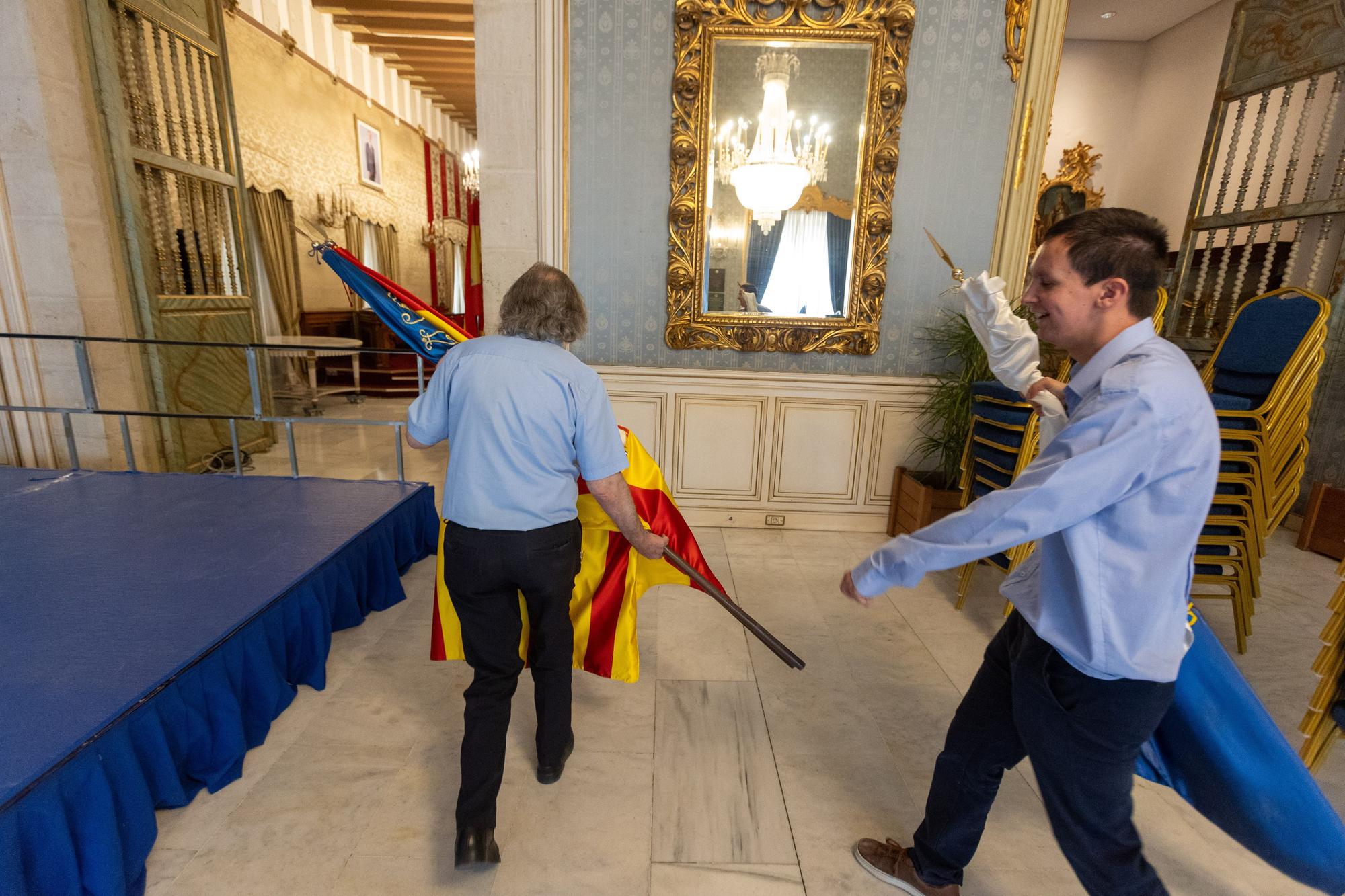 Los preparativos para que Barcala reciba la vara de mando como alcalde de Alicante