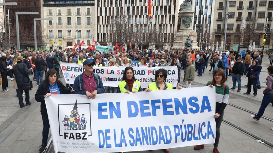 Manifestación en defensa de la sanidad pública en marzo de este año. | JAIME GALINDO