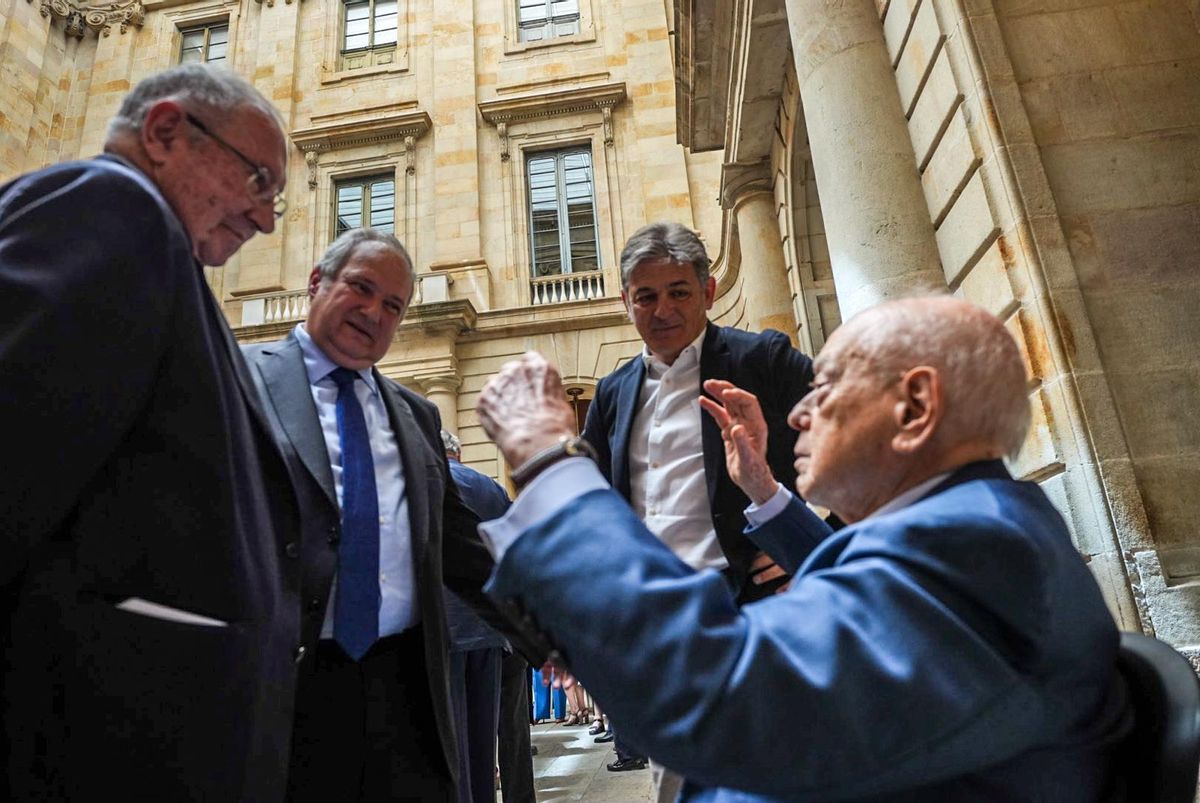 Pujol con Bonet, Hereu y su hijo Oriol