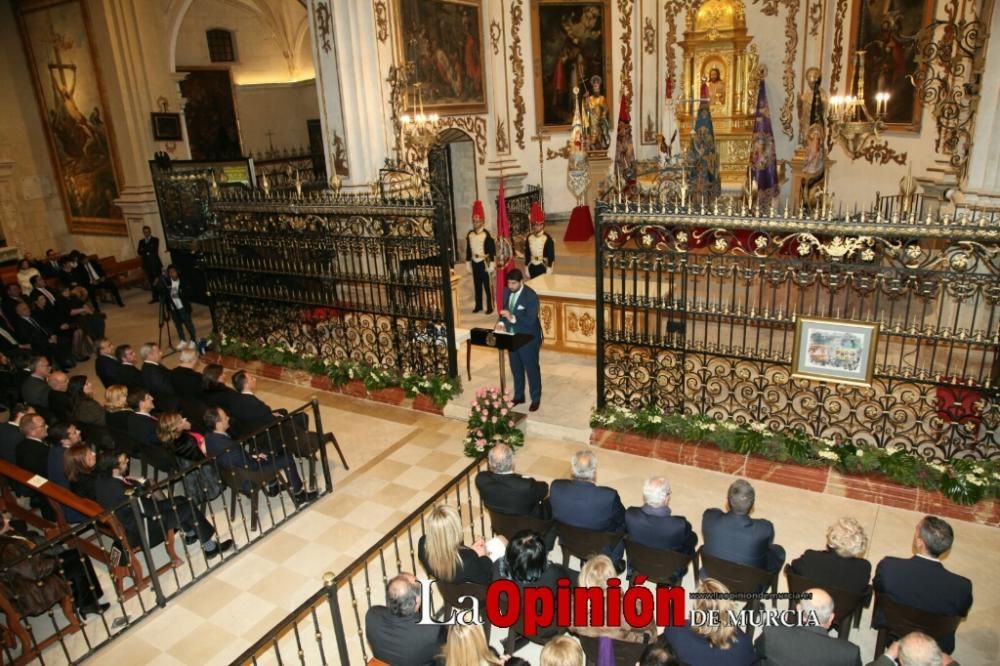 Fernando López Miras da el pregón de la Semana Santa en Lorca