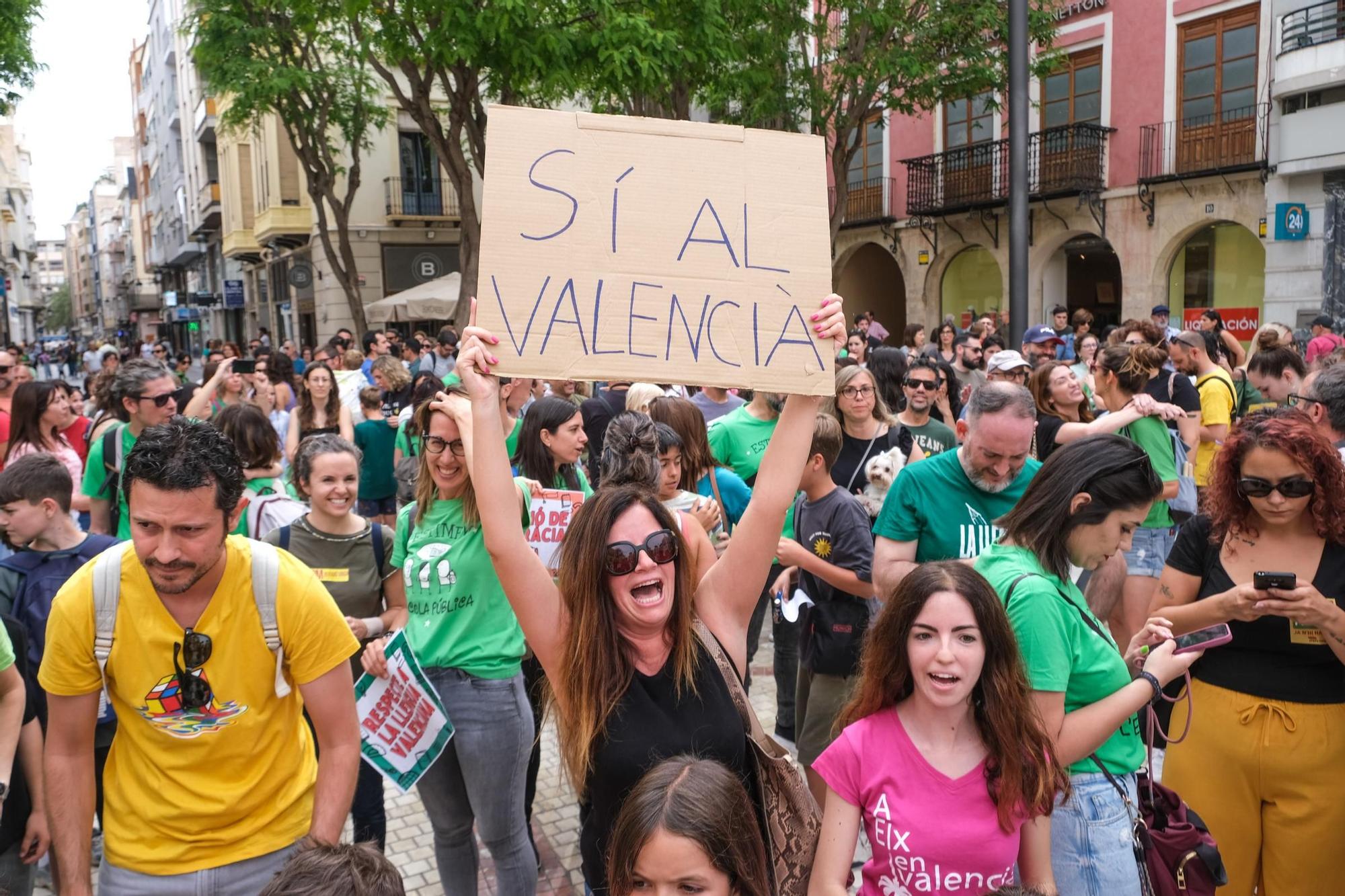 La huelga de educación en Elche