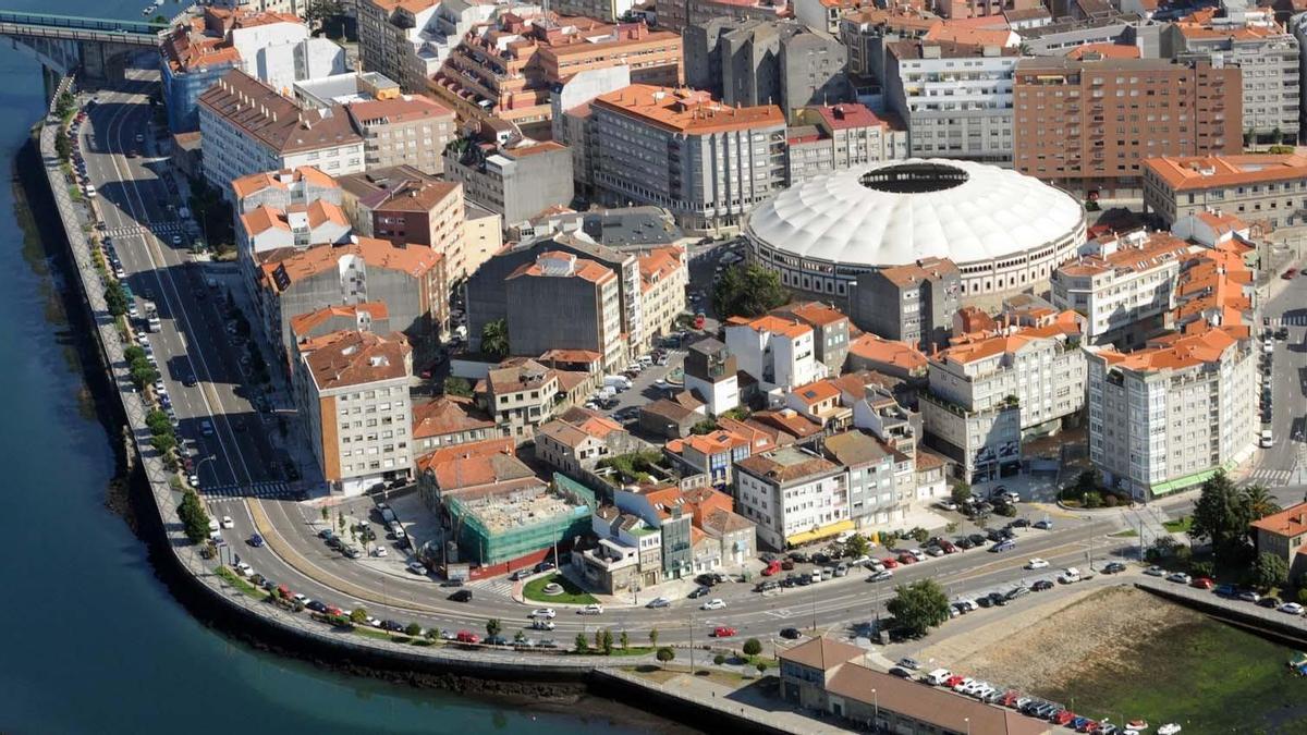 Vista aérea del entorno en Almirante Matos y su barrio.