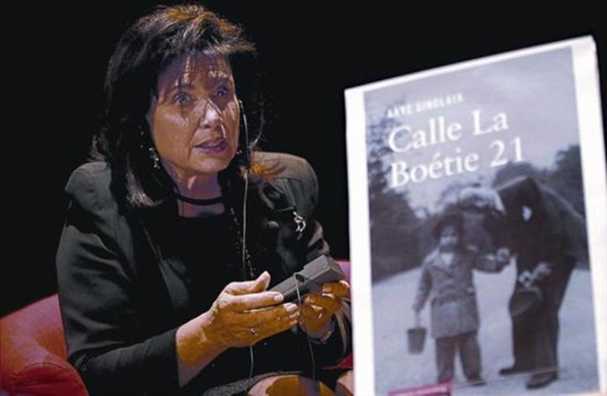 La periodista Anne Sinclair, dimecres a la nit a l’Institut Francès de Madrid. La periodista Anne Sinclair, dimecres a la nit a l’Institut Francès de Madrid.