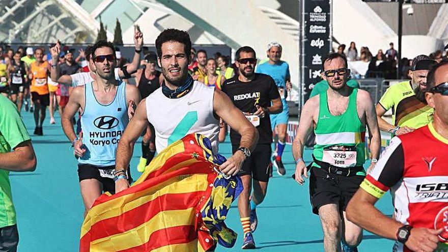 Llegada del Maratón de Valencia Trinidad Alfonso