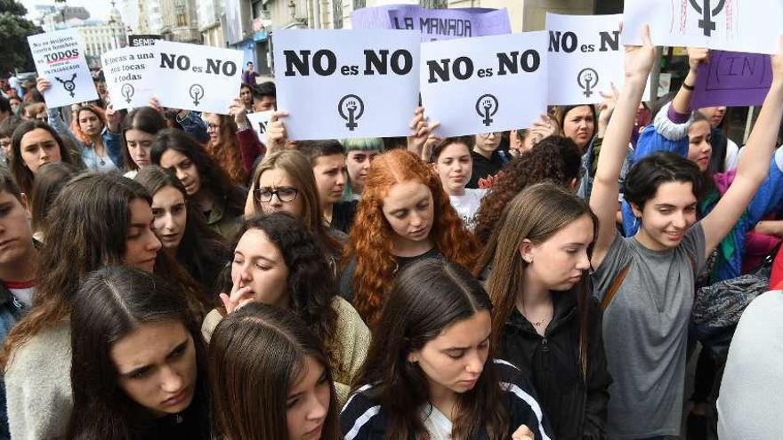 Protesta contra la sentencia de la &#039;La Manada&#039;, en A Coruña.