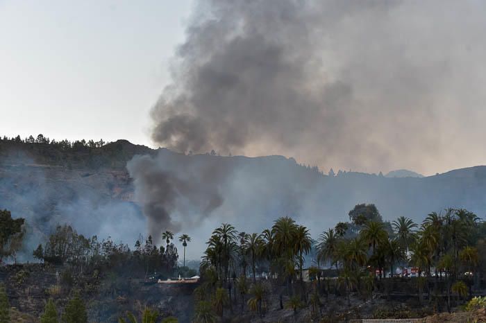 Incendio el hotel Molino del Agua, en Ayacata