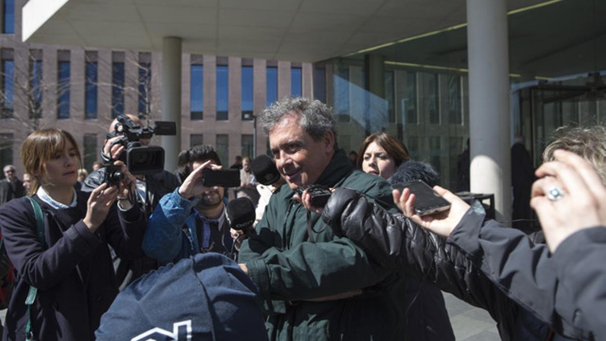 Jordi Pujol Ferrusola, ante la Ciutat de la Justícia, donde declaró el pasado 26 de marzo.