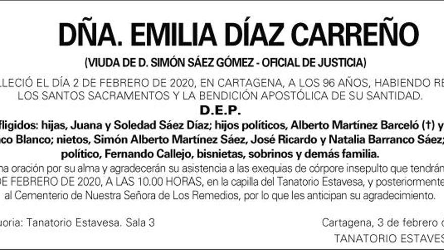 Dª Emilia Díaz Carreño