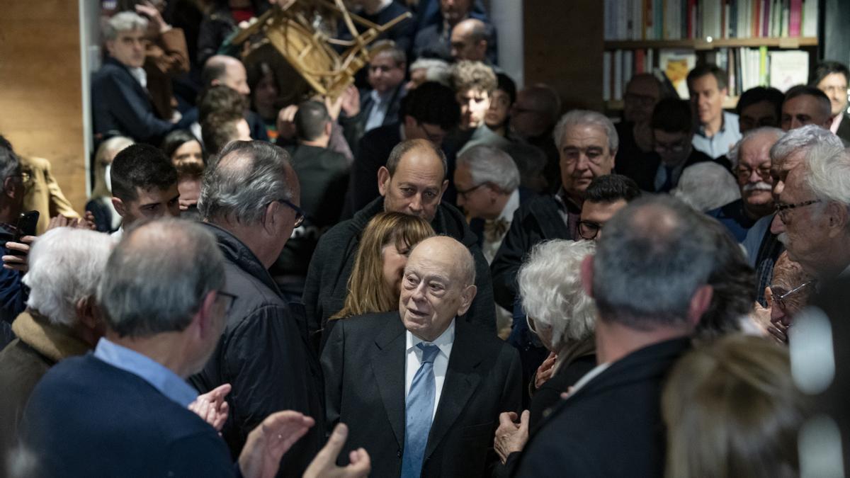 Jordi Pujol en la presentación de una reedición de &quot;Dels turons a l'altra banda del riu&quot;