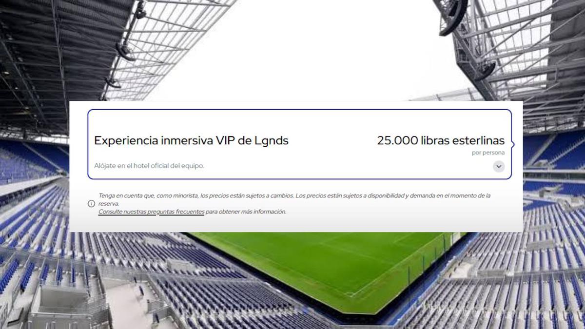 La experiencia que ofrece el Everton consiste en un partido de leyendas para una acción benéfica.
