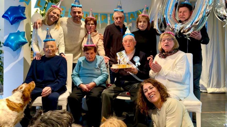 Juan Melgar Santos, de Otero de Bodas, celebra sus 100 años