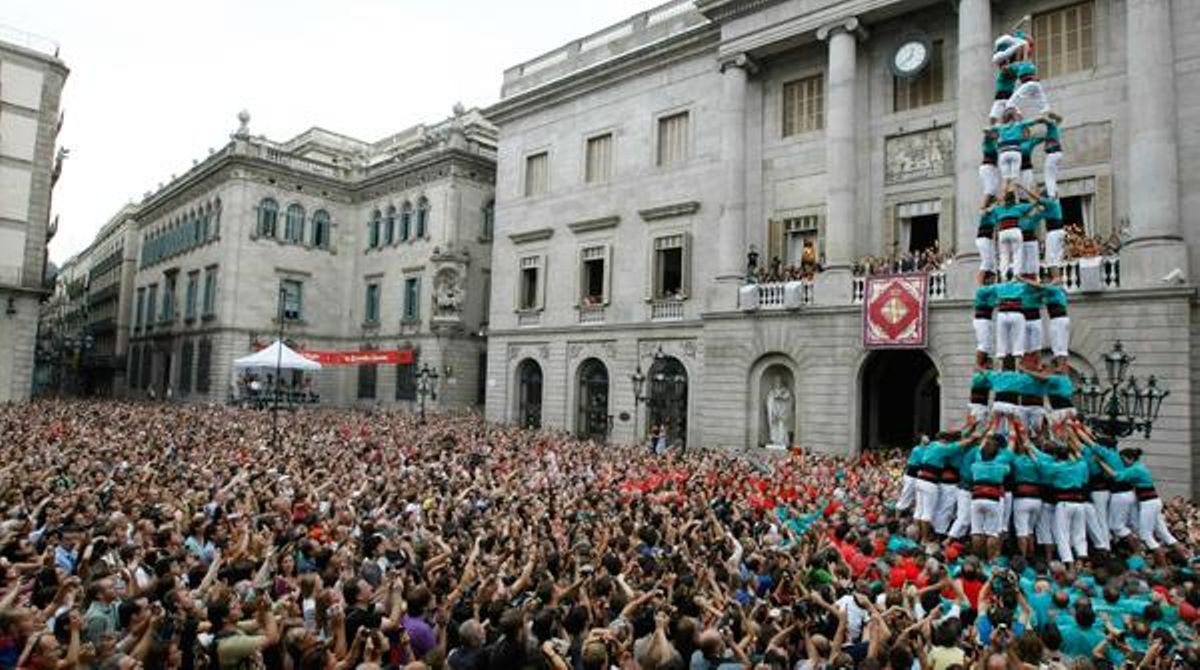 Les colles de Terrassa, Barcelona i Vilafranca han animat un any més les festes de la Mercè.