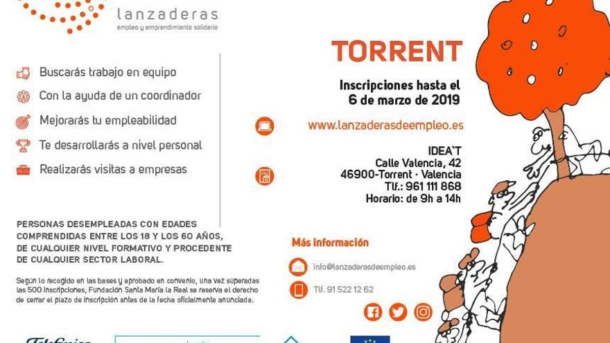 Cómo inscribirse en la nueva Lanzadera de Empleo de Torrent