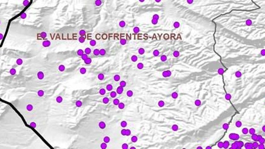 Hasta 83 rayos nube-tierra se acumularon en el Valle de Ayora.