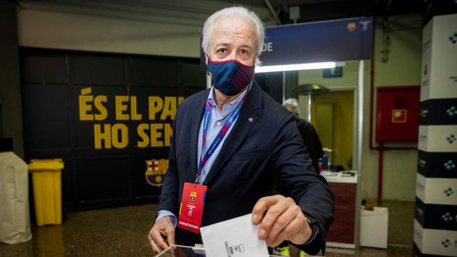 Carles Tusquets, presidente de la Junta Gestora, en su último día a cargo del FC Barcelona
