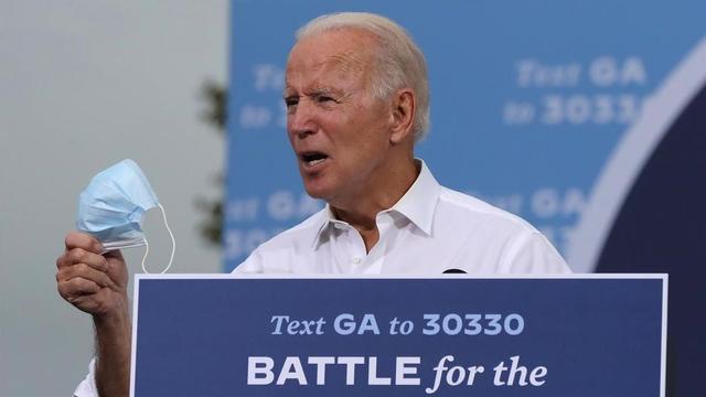 El candidato demócrata, Joe Biden, durante un mitin en Atlanta.