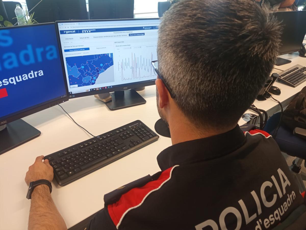 Imagen del nuevo sistema de predicción de Mossos con IA