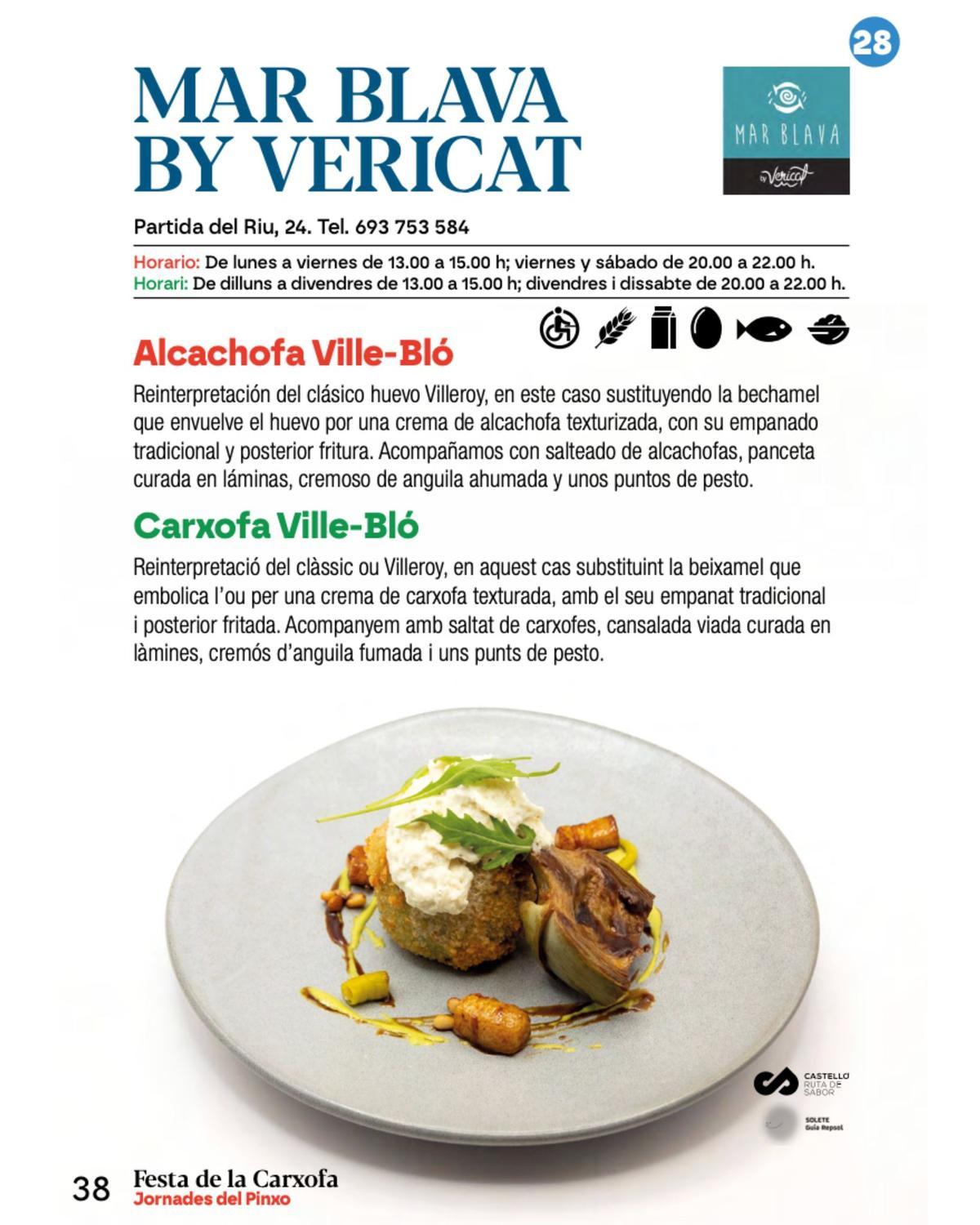 Ingredientes del mejor pincho 'de autor', elaborado por Mar Blava.