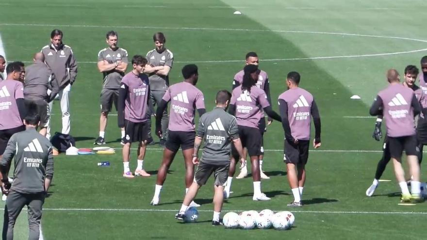 El Real Madrid entrena antes de jugar este domingo contra el Sevilla