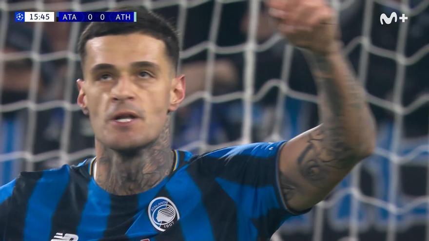 Scamacca remata de cabeza y abre el marcador contra el Athletic Club